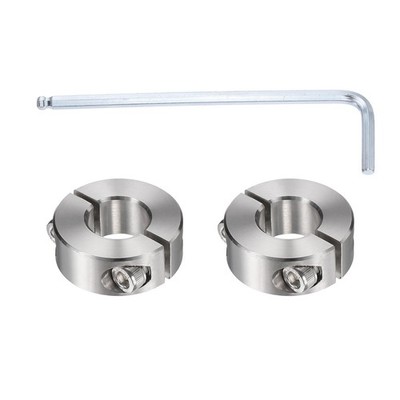 For 2pcs Double Divisible Collars, 16mm 304 Stainless Steel Hole