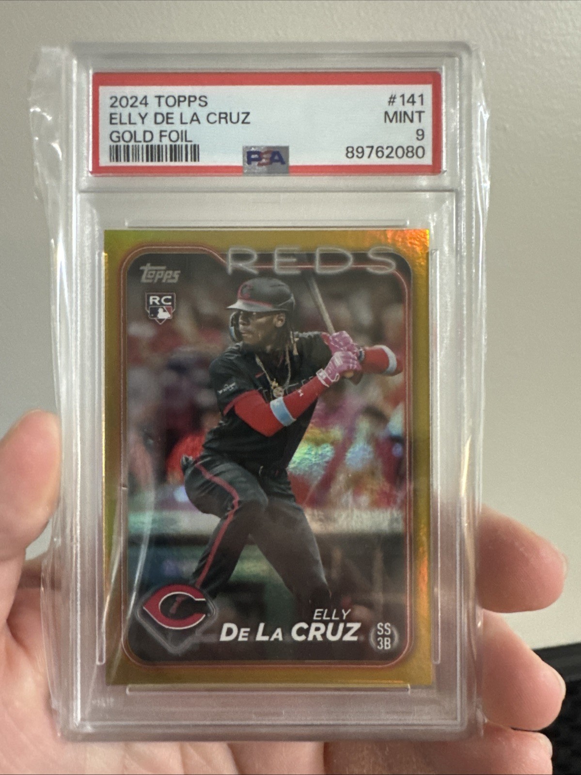 2024 Topps Series 1 - Elly De La Cruz #141 Gold Foil (RC) PSA 9