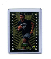 2025 Leaf Eclectic Valiant Gold Super Prismatic Jayden Broadie Rookie 1/1