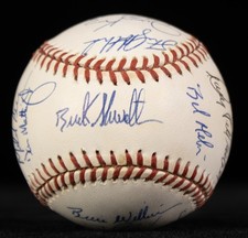THE NEW YORK YANKEES - AUTOGRAPHED SIGNED BASEBALL WITH CO-SIGNERS