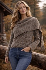 Weave of the Irish Handwoven Wool Sweater Wrap Shawl Cardigan