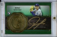 Roki Sasaki Golden Graphs Green Rookie Auto /15 2025 Topps Five Star #GG-RS