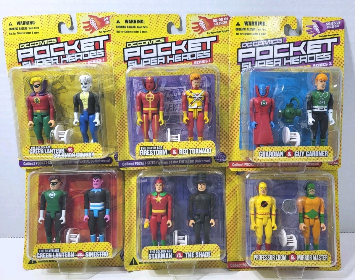DC Direct DC Comics Pocket Super Heroes Series 1 & 2 Lot Of 6