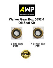 OEM Walker 5052-1 Gear Box Seal KIt 2 P021 & 1 P001 - Made in USA