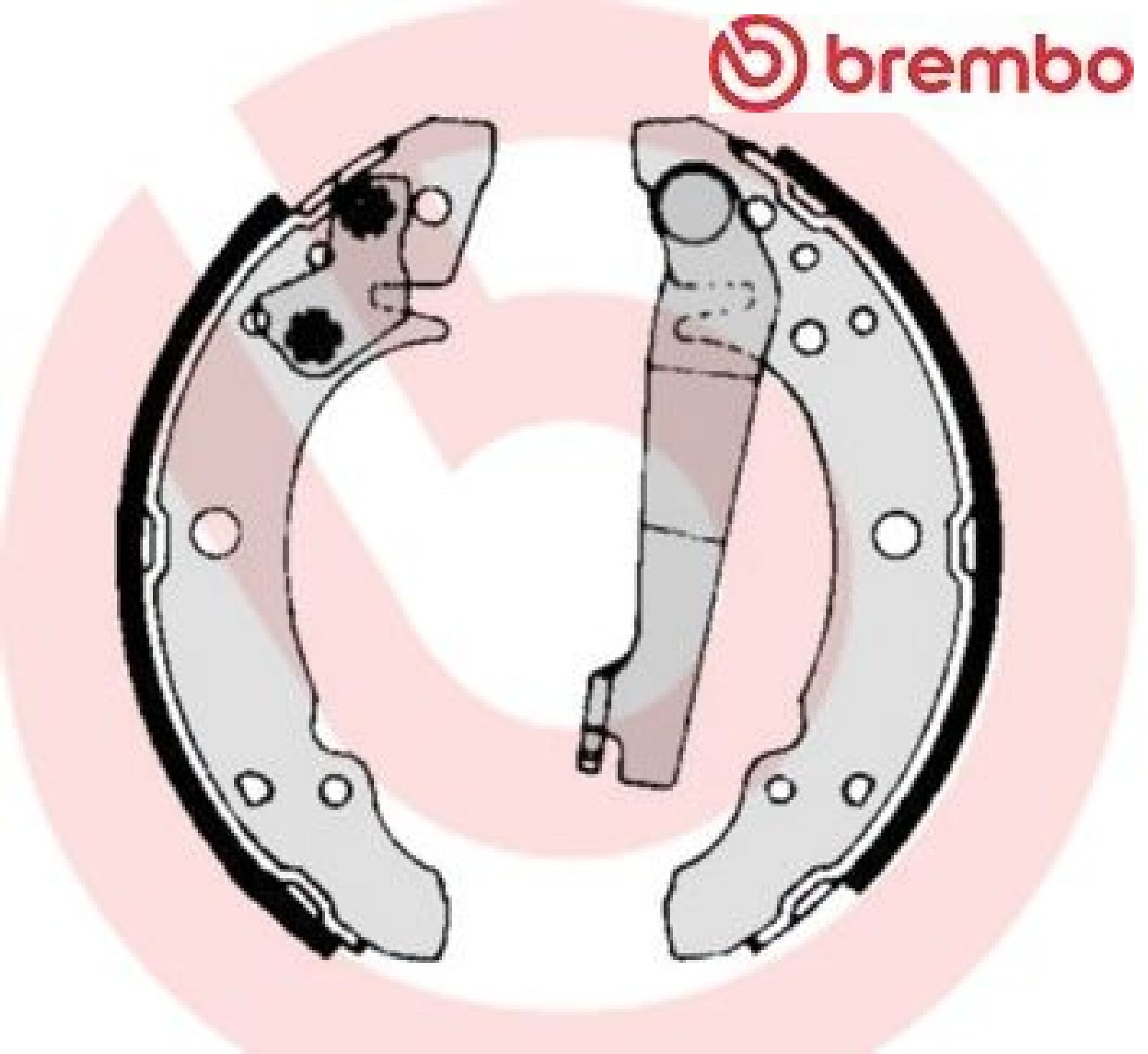 Brembo S85507 Bremsbacken, Anzahl 4 | Kompatibel mit: AUDI 100 C1 Stufenheck, 80 B1 Stufenheck, 80 B2 Stufenheck, COUPE B2, SEAT CORDOBA, CORDOBA Vario, IBIZA II - Bild 2