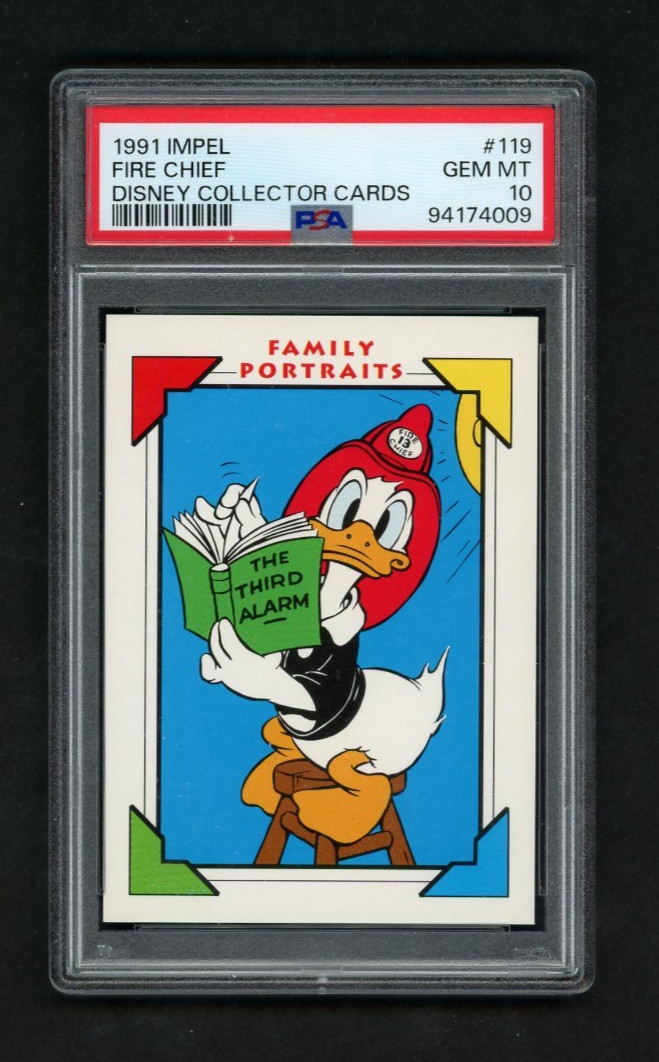 1991 Impel Disney PSA 10 Donald Duck Fire Chief Family Portraits #119 Gem Mint