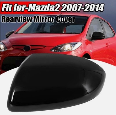 Left Driver Side Rearview Mirror Cover Cap Trim Black for Mazda 2 DEMIO 2007-14