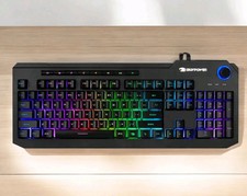 NEW Ares M2 RGB Backlit Wired Gaming Keyboard USB Spill-Resistant Hot Keys