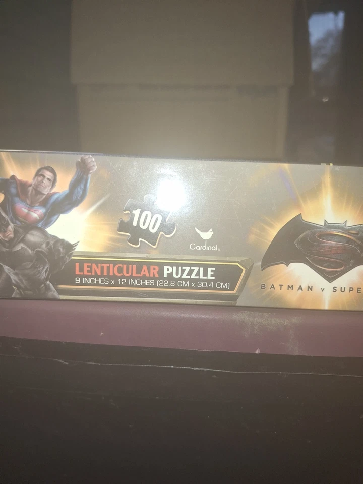 Rompecabezas lenticular Batman vs Superman 100 piezas de Cardinal nuevo en caja Foto 2 de 3
