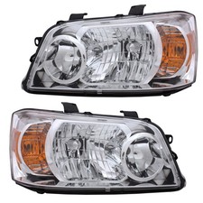 Headlights Front Lamps Pair Set for 07-07 Toyota Highlander Left & Right