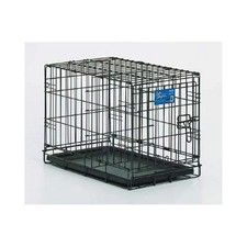 Midwest Life Stages Single Door Dog Crate  Black Metal - 22 Inch