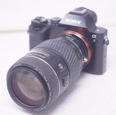 SONY E MOUNT ADAPTED Minolta APO 100-300MM Teleobjektiv + A7 NEX,A6000