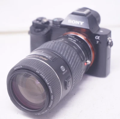 SONY E MOUNT ADAPTED Minolta APO 100-300MM Telephoto LENS + A7 NEX,A6000 - Image 1 of 4