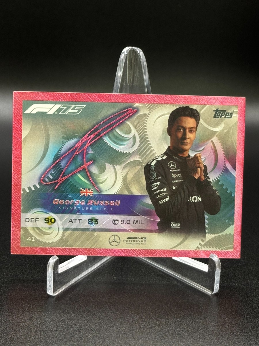 2025 Topps F1 Turbo Attax George Russell Signature Style #41 Pink