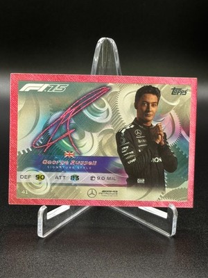 2025 Topps F1 Turbo Attax George Russell Signature Style #41 Pink