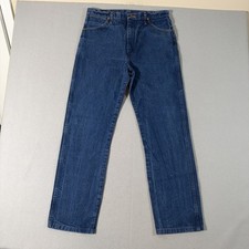 Vintage Wrangler Jeans Mens 35 Fits 33x32 Blue 13MWZ Cowboy Cut Rodeo Made USA