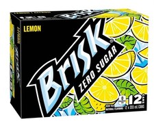 Brisk Zero Sugar Lemon Iced Tea 12 fl oz Each Can 12 Pack