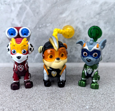 Paw Patrol Mighty Pups Super Paws Action Pack Figuren Marshall Rubble Rocky RAR