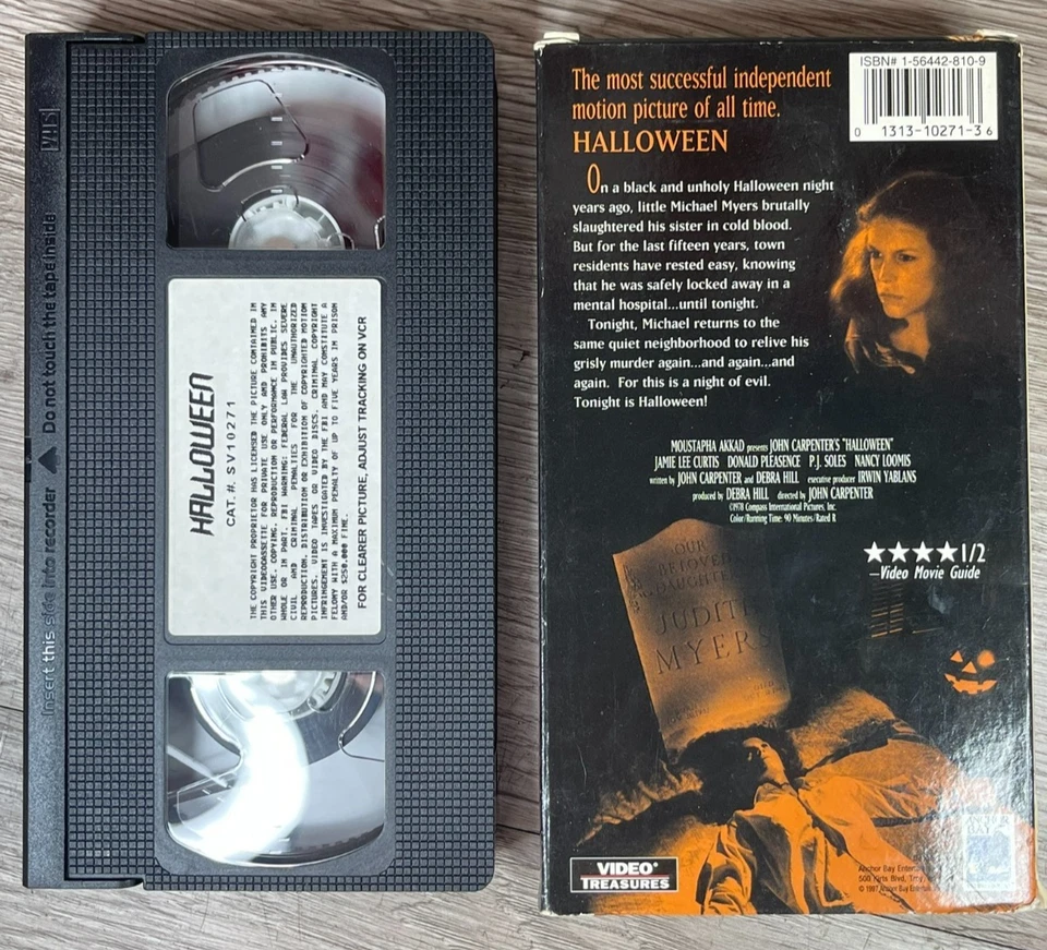 John Carpenter's Halloween 1978 Horror Movie 1997 VHS Anchor Bay Video Treasures - Image 2 of 3
