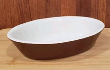 Vintage Hall China  Brown &  White Bakker #550 Made in USA- NOS - Multiple