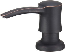 Oil Rubbed Bronze Soap Dispenser for Kitchen Sink Built in, ABS Pump with Orb
