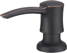 Oil Rubbed Bronze Soap Dispenser for Kitchen Sink Built in, ABS Pump with Orb