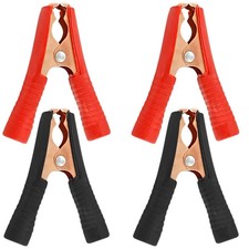 4Pcs 100A Insulated Alligator Clips Heavy Duty Battery Test Jumper Clamps