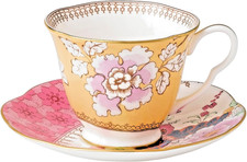 Image of Wedgwood Butterfly Bloom Floral Bouquet Teacup & Saucer Set NEW