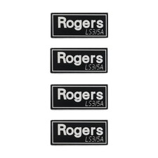 Rogers LS 3/5A Speaker Grill Badge Logo Aluminum 35mm 1.38" X15.2mm 0.6" 
