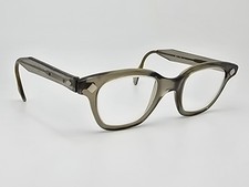 H.L Bouton 5944U U-Fit Green Smoke Frame Clear Mineral Glass Lens Safety Glasses