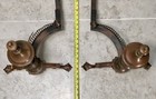 18th-19th Century ￼Federal Solid Brass Chippendale Andirons Ball & Claw Feet Urn — photo 6