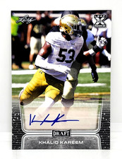 KHALID KAREEM RC AUTO ~ 2020 LEAF DRAFT AUTOGRAPH #BA-LN1 ~ BENGALS ~ NOTRE DAME