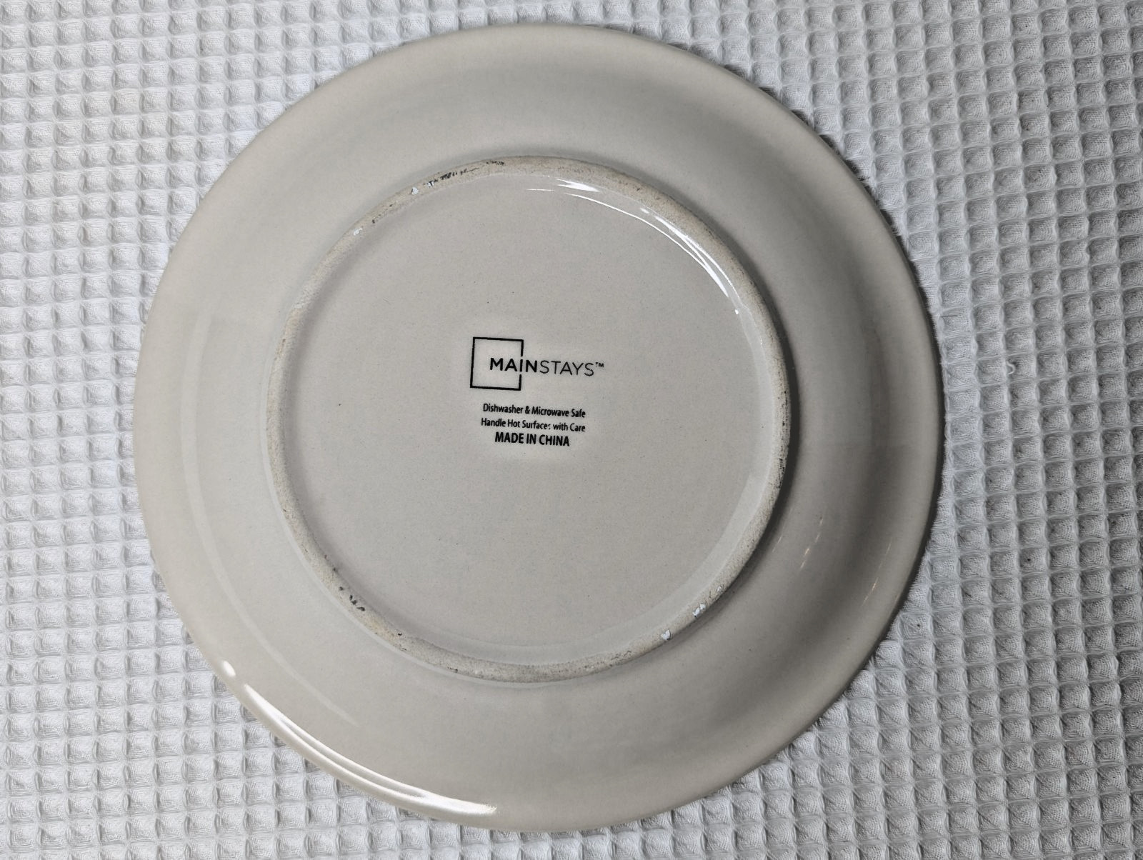 Vintage Mainstays Stoneware Dessert Plates Set of 4 Colorful Circle Pattern 7.5"