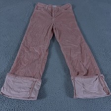 Anthropologie Pilcro The Scotty Pants Womens 28 Pink Corduroy Straight Cuffed