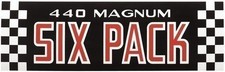 440 Magnum Six Pack Air Cleaner Lid Decal For 1970-1971 Dart And Duster Models