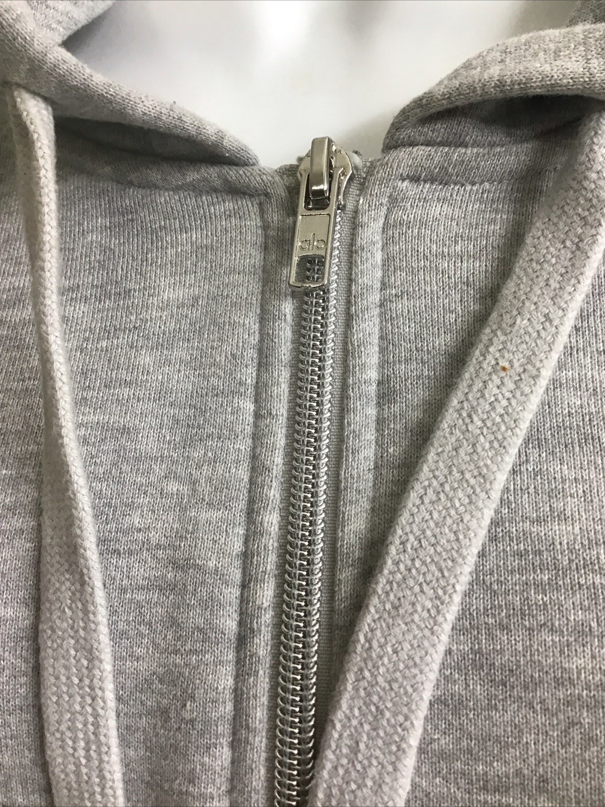 Alo Gray Full Zip Drawstring Hood Long Sleeve Jac… - image 3