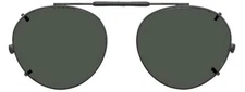 Visionaries Polarized Clip on Sunglasses - Round - Black Frame - 50 x 45 Eye