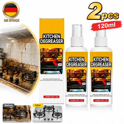 2x BBQ Grill Cleaner Spray, Heavy Duty Degreaser, Kitchen Degreaser Spray