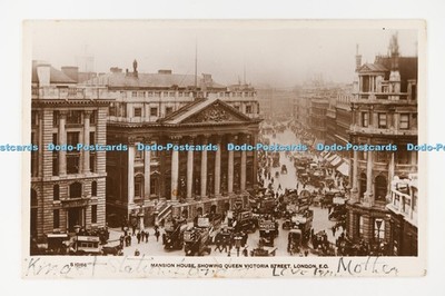 C030050 London Mansion House Showing Queen Victoria Street 1923 Kingsway Real Ph