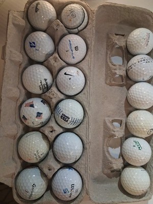 18 Used Golfballs Some Vintage Some New