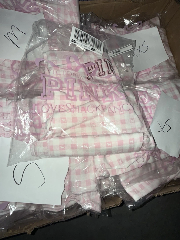 PINK x LoveShackFancy Cotton Foldover Flare Leggings in ICON GINGHAM XS-L - Image 3 of 4