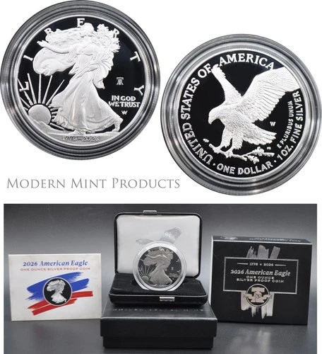 1776 - 2026 American Eagle One Ounce Silver Proof Coin w 250 Privy IN STOCK 26EA