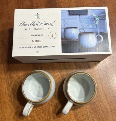 Hearth and Hand Magnolia Coffee Small Cups (Set 2) Stoneware Speckled Glaze 10oz