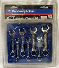 Vintage Gm Goodwrench Tools 7 Piece Metric Short Combination Wrench Set Gm1418 Vintage Gm Goodwrench Tools 7 Piece Metric Short Combination Wrench Set Gm1418