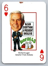 John McCain Presidential Campaign Playing Card Featuring Richard Lugar Biofue
