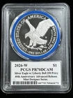 2026-W $1 American Silver Eagle 250 PRIVY PCGS PR70 DCAM Coin EMILY DAMSTRA SIG.