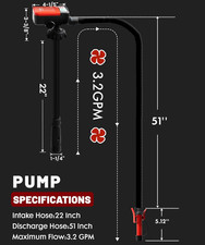 Fuel Transfer Pump Battery Powered Gas Pump for 5 Gallon Gas Can, 3.2GPM, Aut...