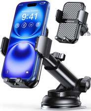 3-in-1 Car Phone Holder 122 LBS Strongest Suction  Stable Clamp Arm 360  Adju