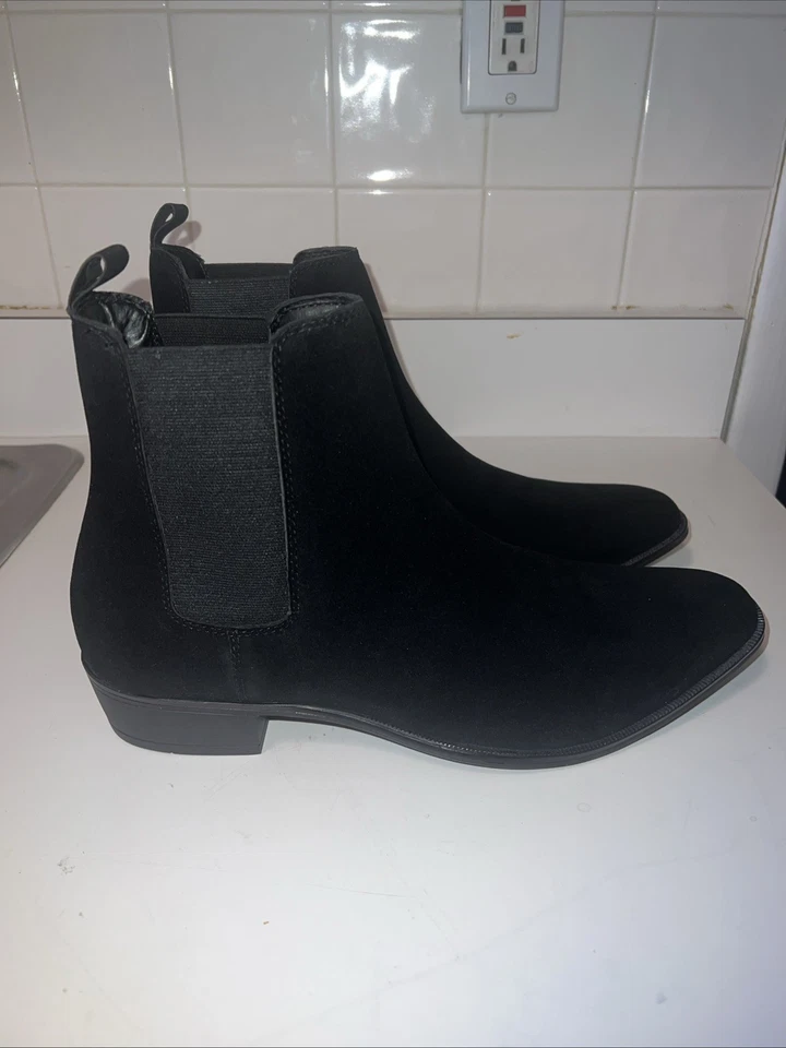 Botas Chelsea de gamuza negras para hombre talla 10 nuevas Foto 2 de 4