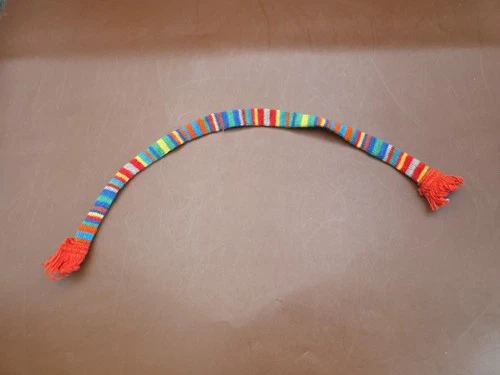 Vintage Barbie Fashion Pak MultiColored Striped Knit Scarf with Fringe